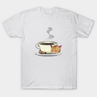 Kitty and Coffee Tee T-Shirt